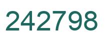 Number 242798 green image