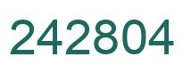 Number 242804 green image