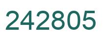 Number 242805 green image