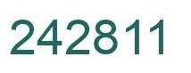 Number 242811 green image