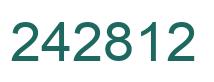 Número 242812 imagen verde