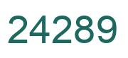 Number 24289 green image