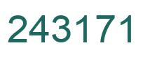 Number 243171 green image