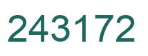 Number 243172 green image