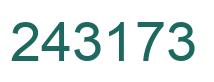 Number 243173 green image