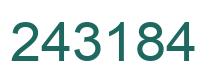 Number 243184 green image