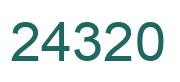 Number 24320 green image
