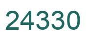 Number 24330 green image