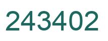 Número 243402 imagen verde