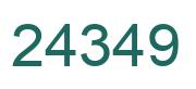 Number 24349 green image