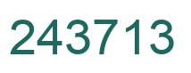Number 243713 green image