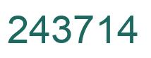 Number 243714 green image