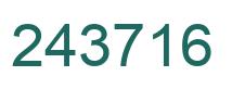 Number 243716 green image
