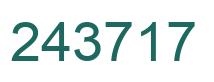 Number 243717 green image