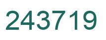 Number 243719 green image