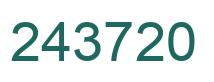Number 243720 green image