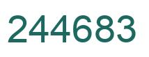 Number 244683 green image