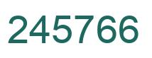 Number 245766 green image