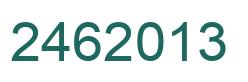Number 2462013 green image
