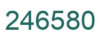 Number 246580 green image