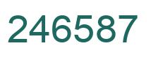 Número 246587 imagen verde