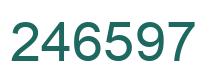 Number 246597 green image