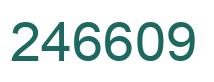 Number 246609 green image