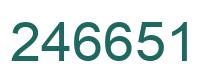Number 246651 green image