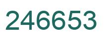 Number 246653 green image
