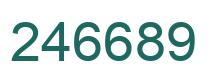 Number 246689 green image