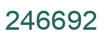 Number 246692 green image