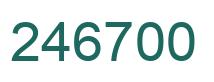 Number 246700 green image