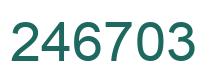 Number 246703 green image