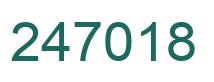 Number 247018 green image