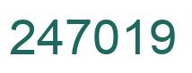 Number 247019 green image