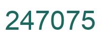 Number 247075 green image