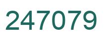Number 247079 green image