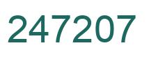 Number 247207 green image
