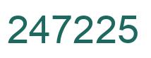 Number 247225 green image