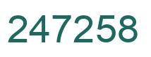 Number 247258 green image