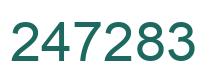Number 247283 green image