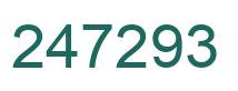 Number 247293 green image
