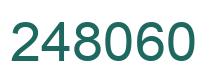 Number 248060 green image