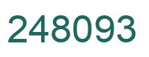 Number 248093 green image
