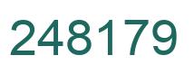 Number 248179 green image