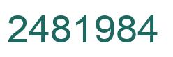 Number 2481984 green image