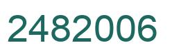 Number 2482006 green image
