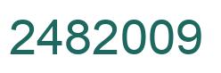 Number 2482009 green image