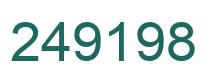 Number 249198 green image