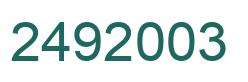 Number 2492003 green image